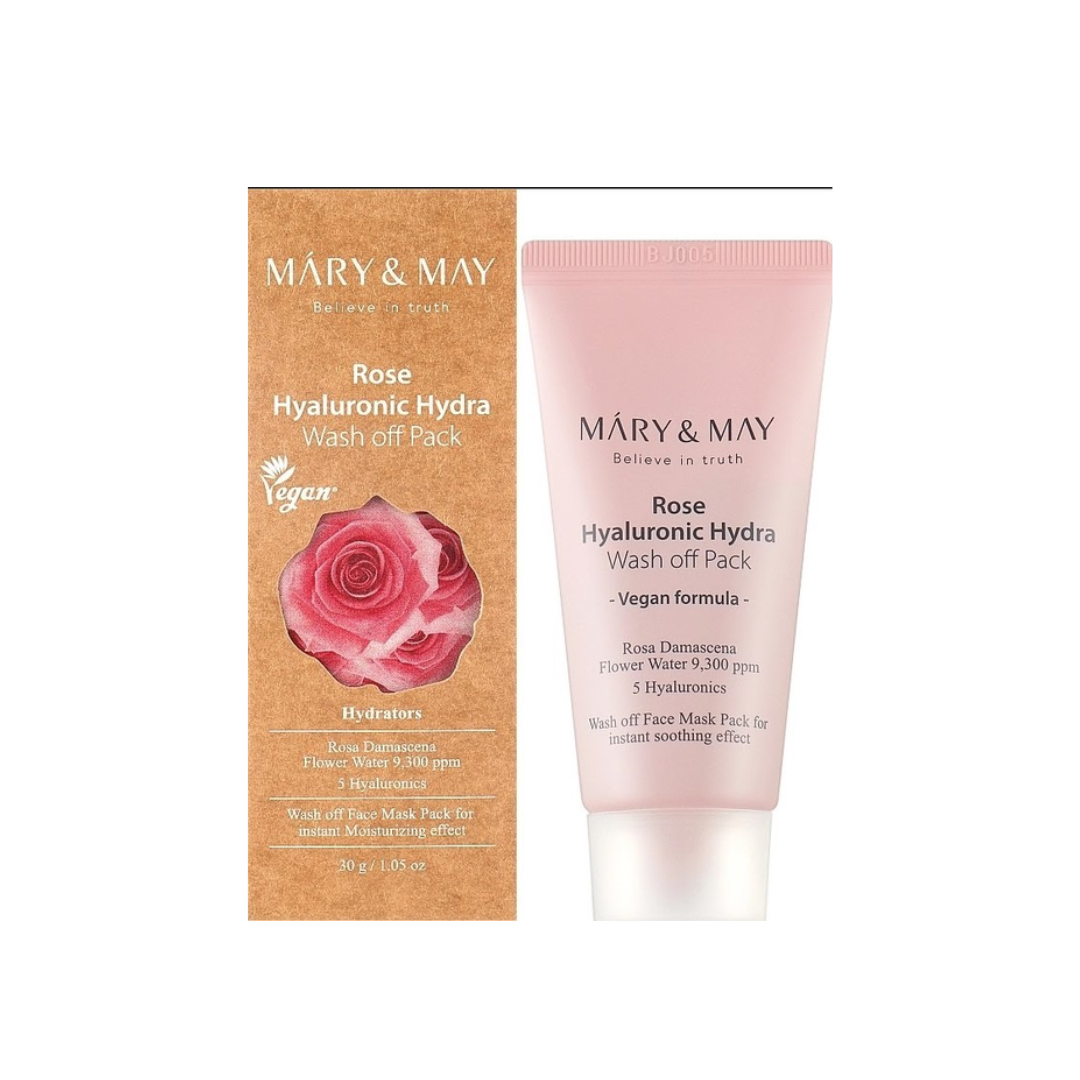Mary and May Vegan Rose Hyaluronic Hydra Wash Off Pack