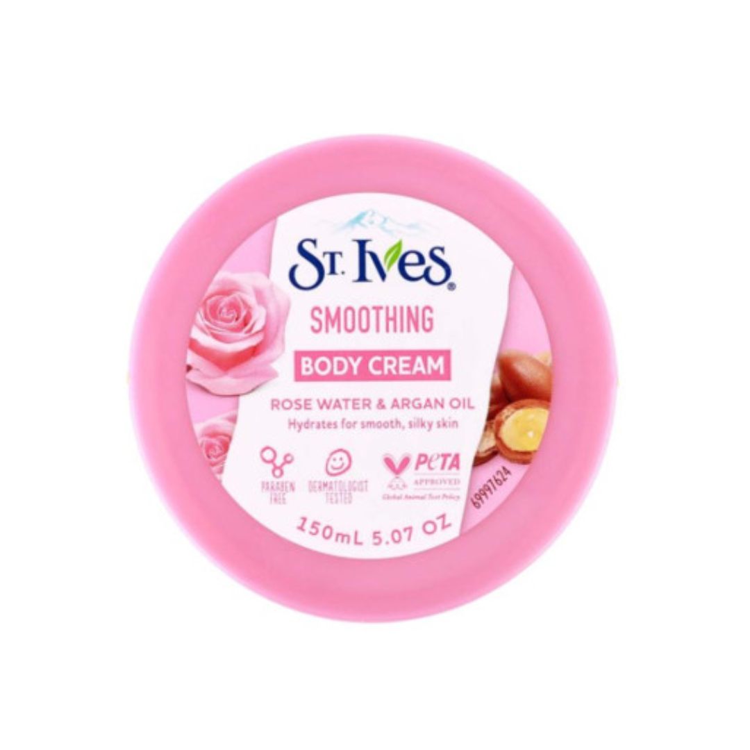 St. Ives Smoothing Body Cream Rose Water & Argan Oil