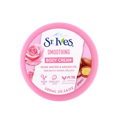 St. Ives Smoothing Body Cream Rose Water & Argan Oil