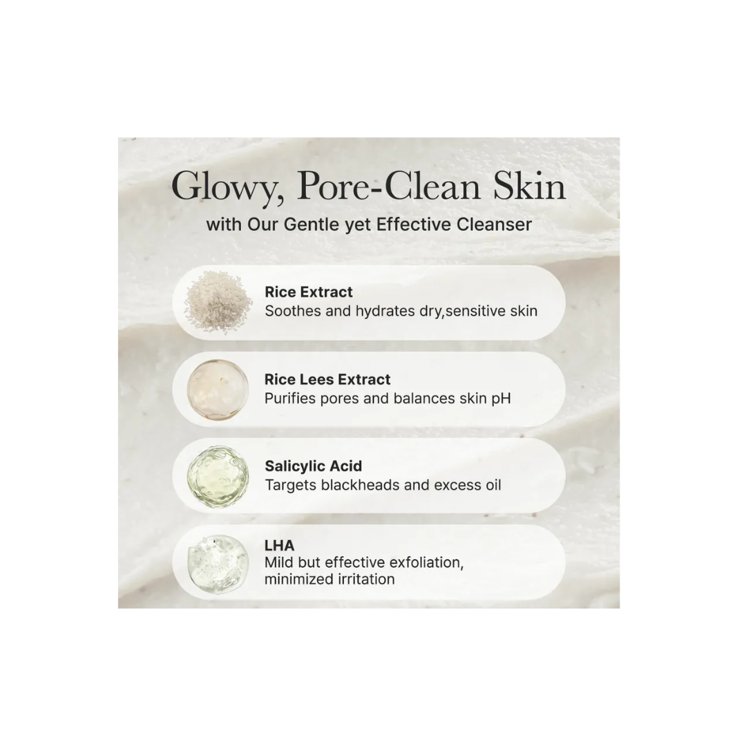 Arencia Rice + LHA Pore Control Rice Cake Cleanser