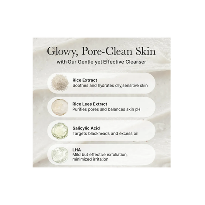 Arencia Rice + LHA Pore Control Rice Cake Cleanser