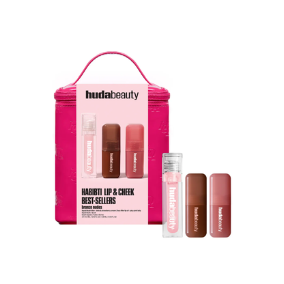 Huda Beauty Habibti Lip & Cheek Best Sellers Set