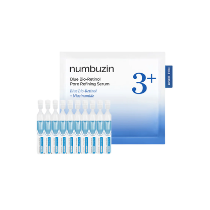 Numbuzin No.3 مجموعة سيروم تنقية المسام بالريتينول الأزرق بيو ميني