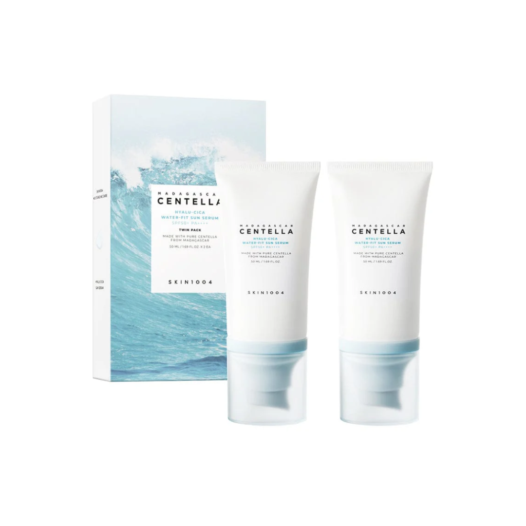 مجموعة Skin1004 Madagascar Centella Hyalu-Cica Water-Fit Sun Serum