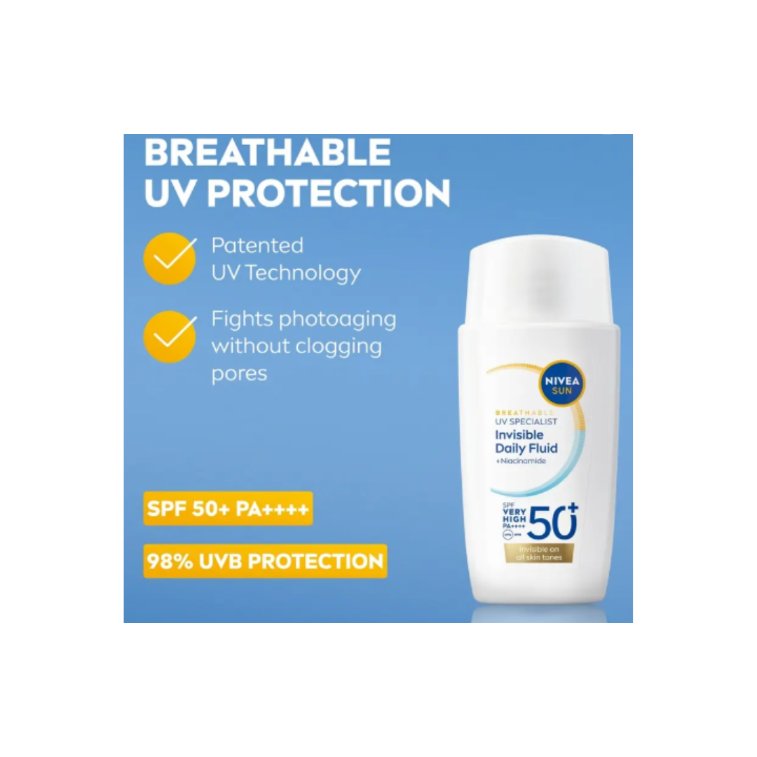 Nivea Breathable UV Specialist Invisible Daily Sun Fluid