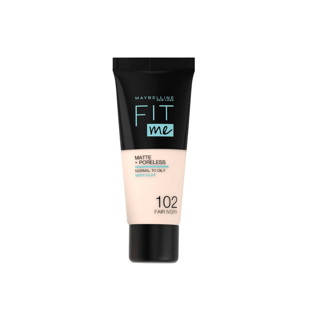 كريم أساس سائل مطفأ ومخمّل للمسام من Maybelline Fit Me