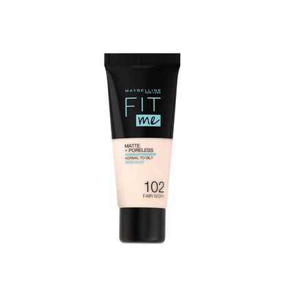 كريم أساس سائل مطفأ ومخمّل للمسام من Maybelline Fit Me