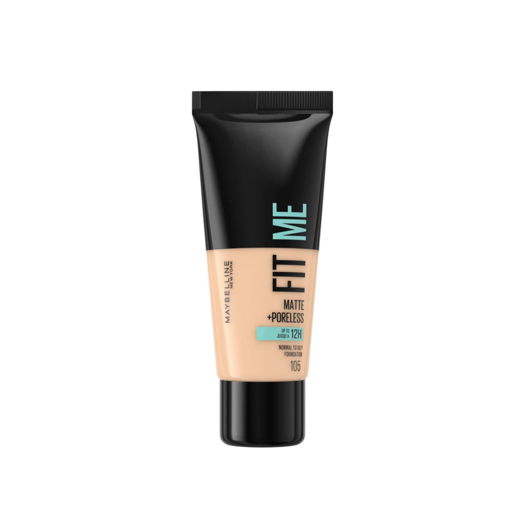 كريم أساس سائل مطفأ ومخمّل للمسام من Maybelline Fit Me