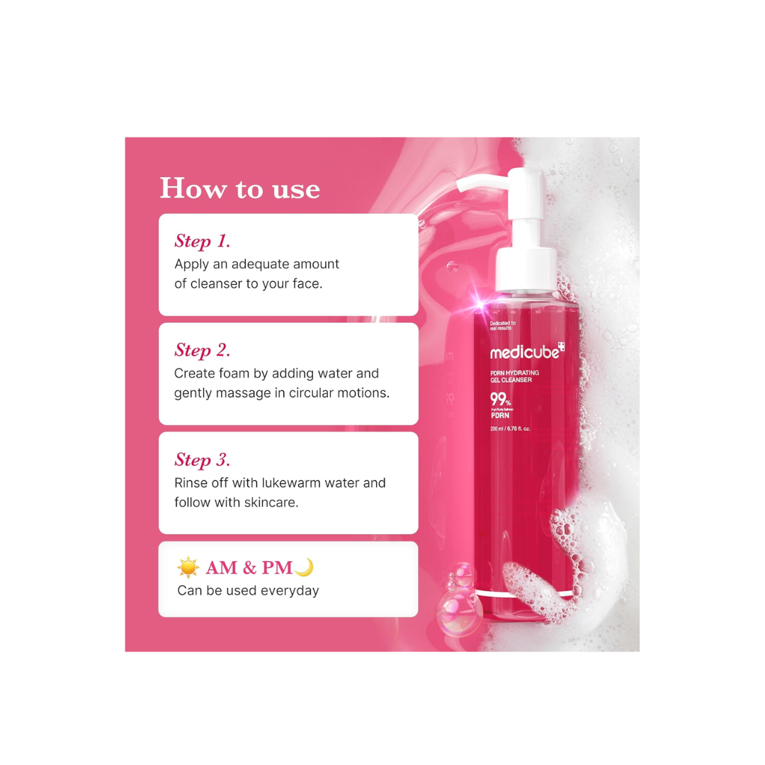Medicube PDRN Hydrating Pink Gel Cleanser