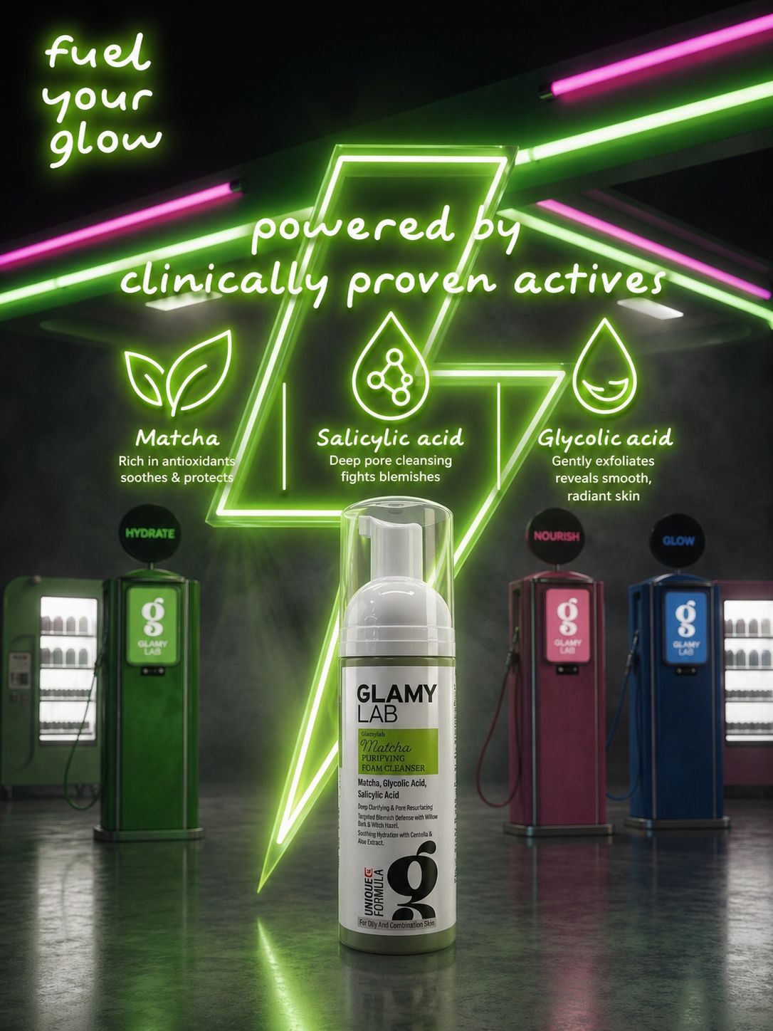 Glamy Lab Matcha Purifying Foam Cleanser