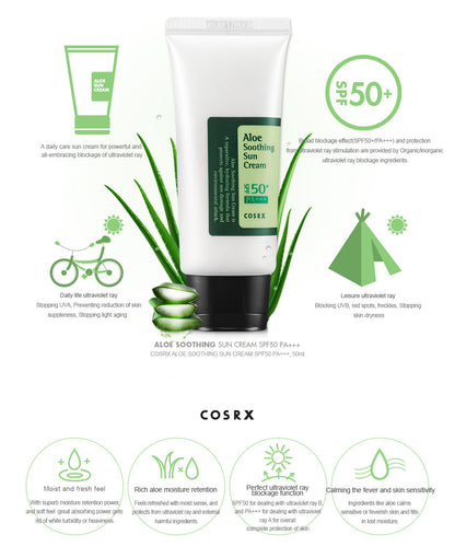 COSRX - Aloe Soothing Sun Cream SPF50+/ PA+++ 50ml