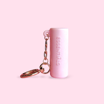 Lip Oil Rubber Keychain + Gold Hook