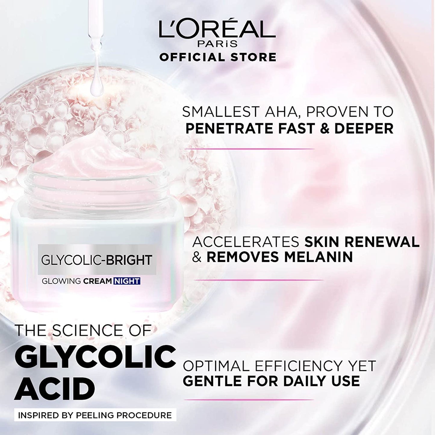 L'Oreal Paris Glycolic Bright Glowing Night Cream 50ml