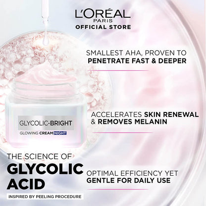 L'Oreal Paris Glycolic Bright Glowing Night Cream 50ml