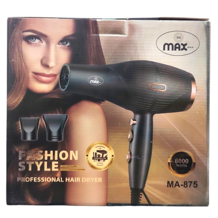 max hair dryer model:876