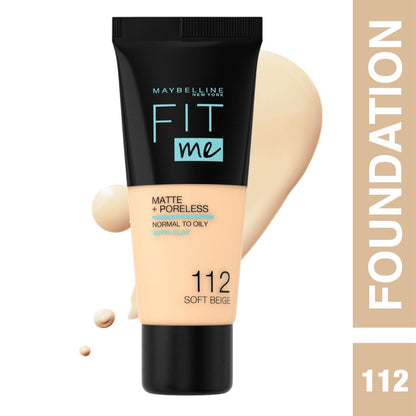 كريم أساس سائل مطفأ ومخمّل للمسام من Maybelline Fit Me