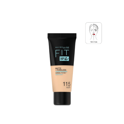 كريم أساس سائل مطفأ ومخمّل للمسام من Maybelline Fit Me