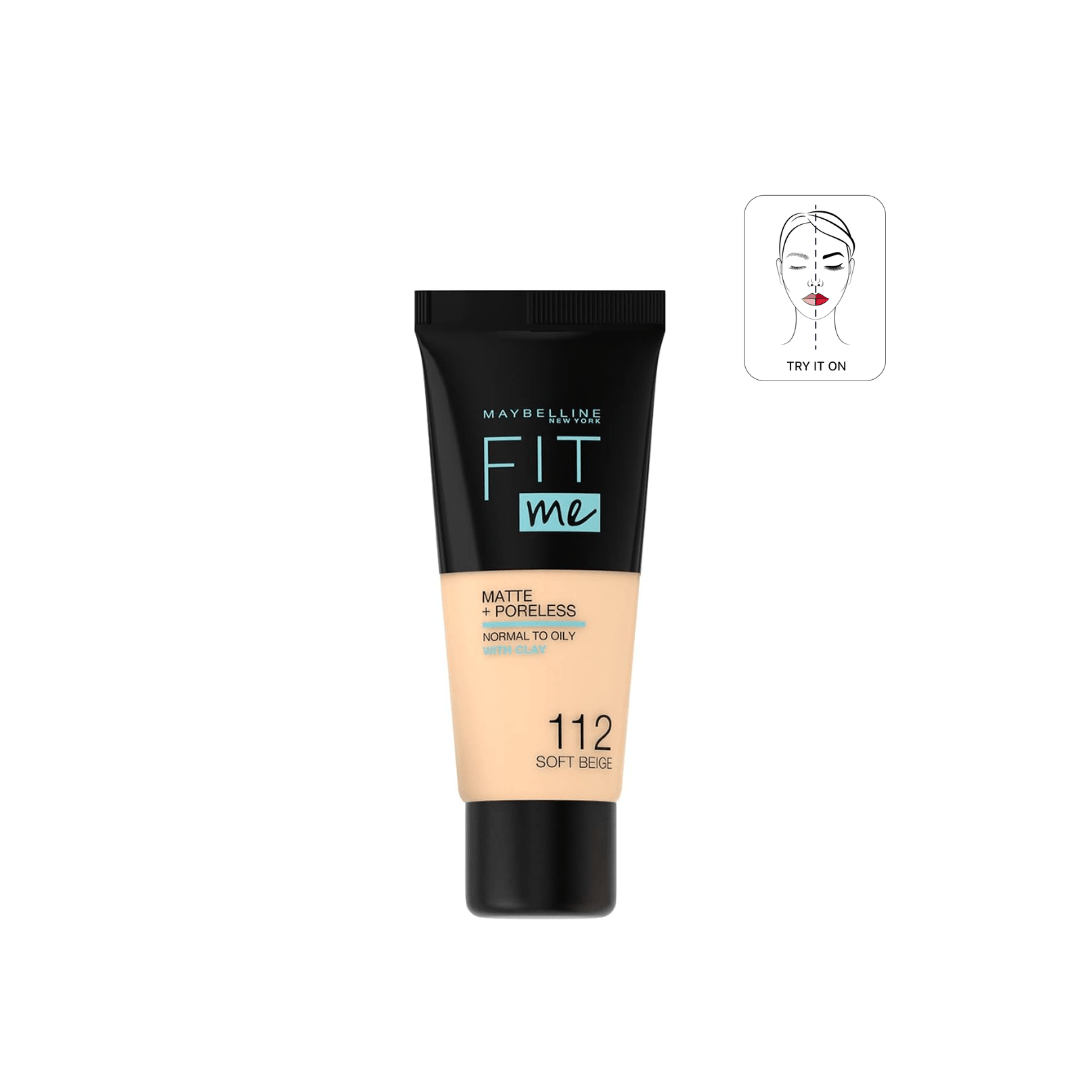 كريم أساس سائل مطفأ ومخمّل للمسام من Maybelline Fit Me
