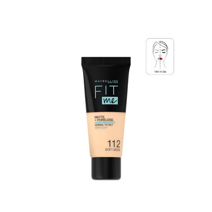 كريم أساس سائل مطفأ ومخمّل للمسام من Maybelline Fit Me