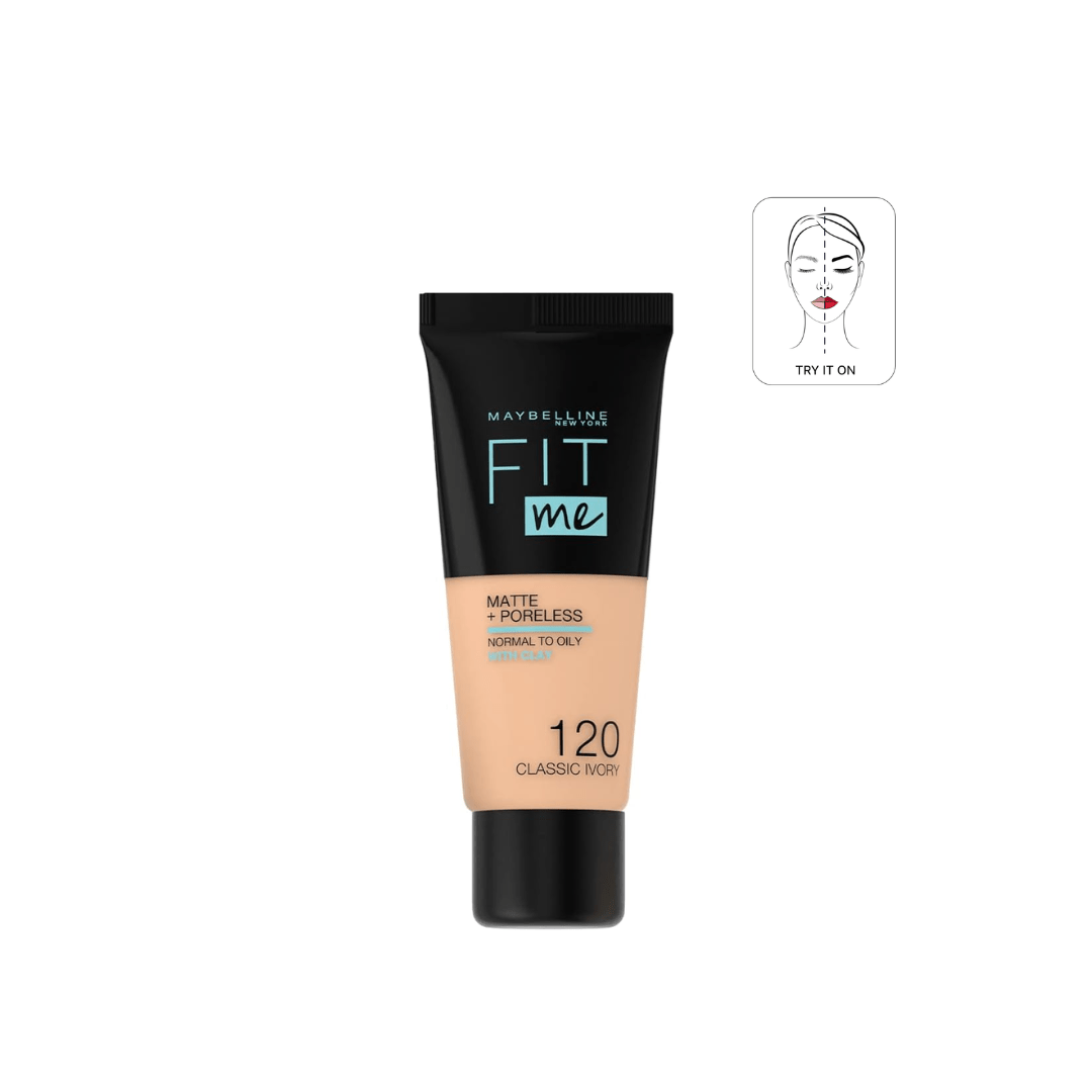 كريم أساس سائل مطفأ ومخمّل للمسام من Maybelline Fit Me