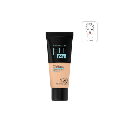 كريم أساس سائل مطفأ ومخمّل للمسام من Maybelline Fit Me