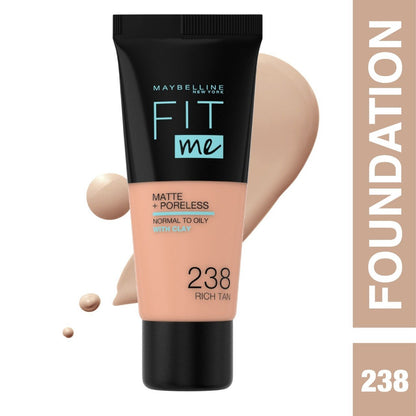 كريم أساس سائل مطفأ ومخمّل للمسام من Maybelline Fit Me
