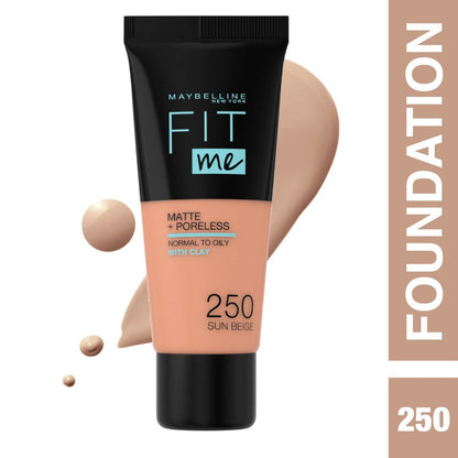 كريم أساس سائل مطفأ ومخمّل للمسام من Maybelline Fit Me