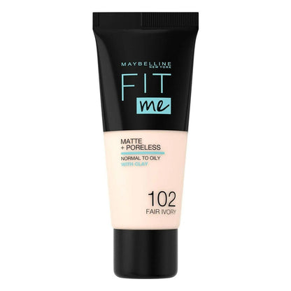 كريم أساس سائل مطفأ ومخمّل للمسام من Maybelline Fit Me