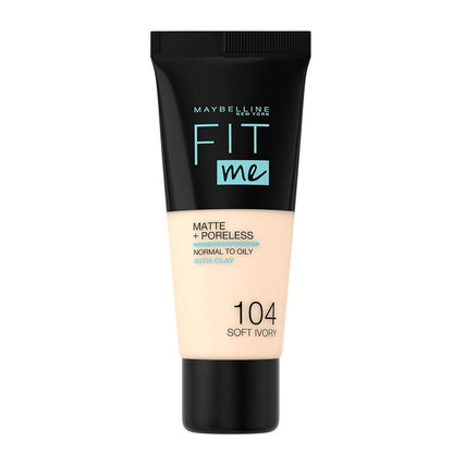 كريم أساس سائل مطفأ ومخمّل للمسام من Maybelline Fit Me