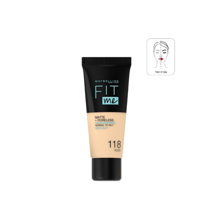كريم أساس سائل مطفأ ومخمّل للمسام من Maybelline Fit Me