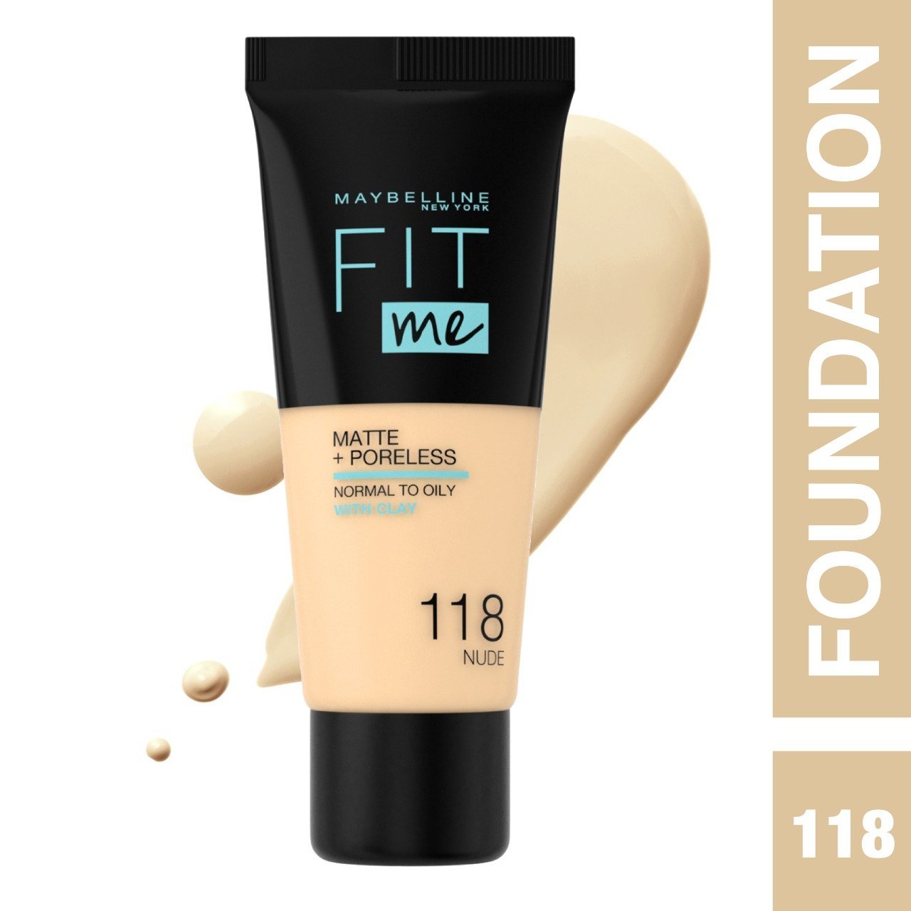 كريم أساس سائل مطفأ ومخمّل للمسام من Maybelline Fit Me