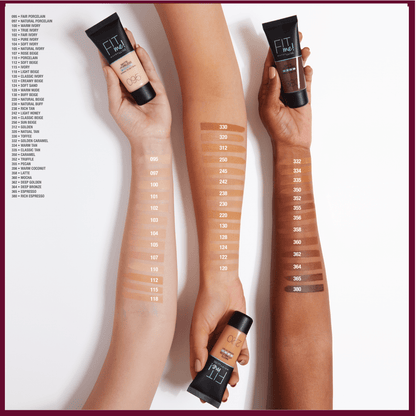 كريم أساس سائل مطفأ ومخمّل للمسام من Maybelline Fit Me