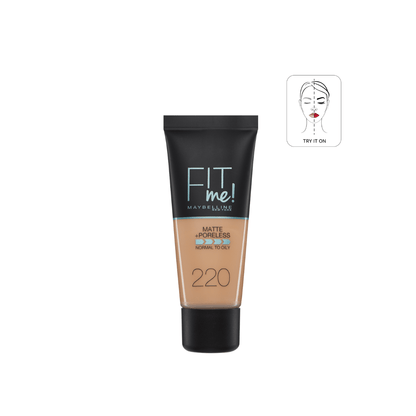 كريم أساس سائل مطفأ ومخمّل للمسام من Maybelline Fit Me