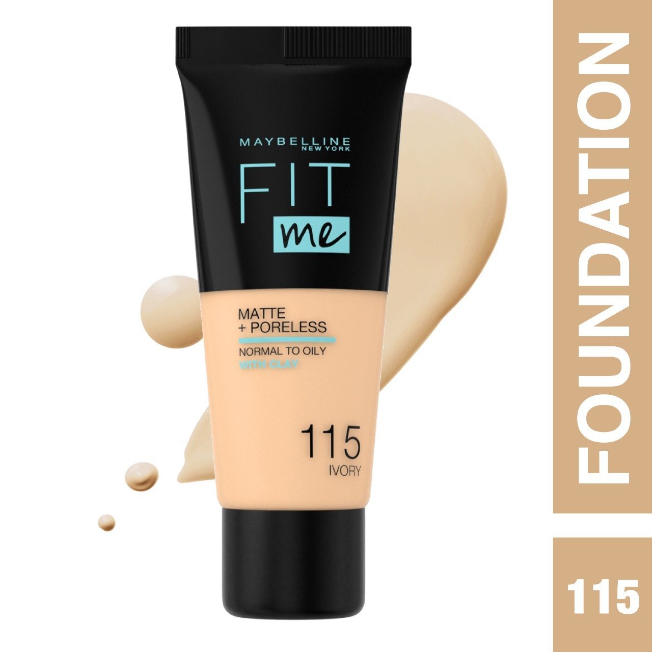 كريم أساس سائل مطفأ ومخمّل للمسام من Maybelline Fit Me