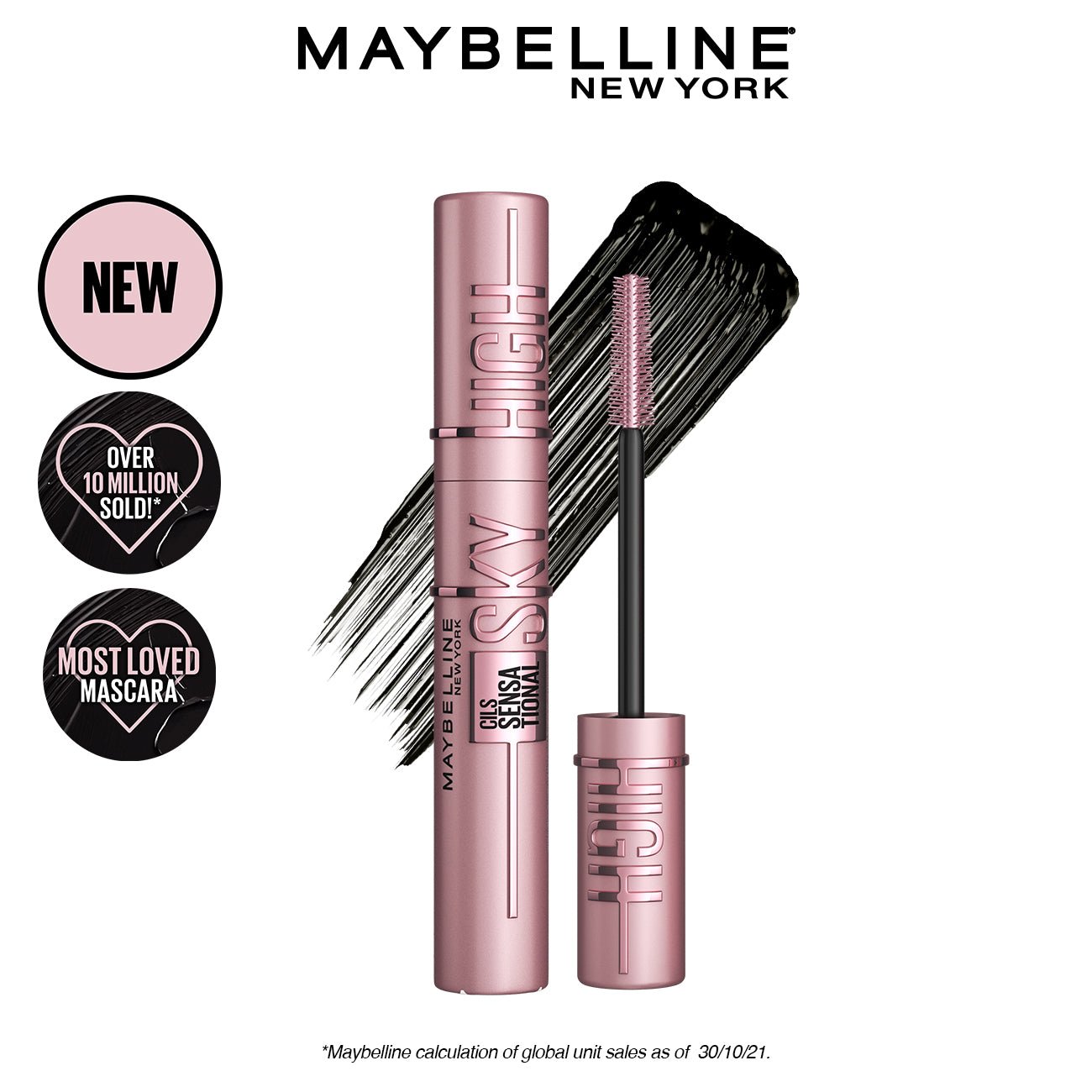 Maybelline Lash Sensational Sky High Washable Lengthening & Volumizing Mascara Black