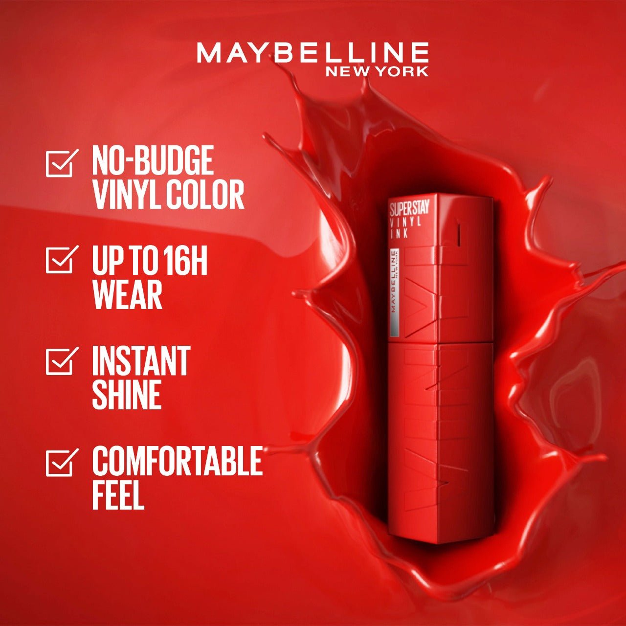أحمر الشفاه السائل SuperStay Vinyl Ink من Maybelline