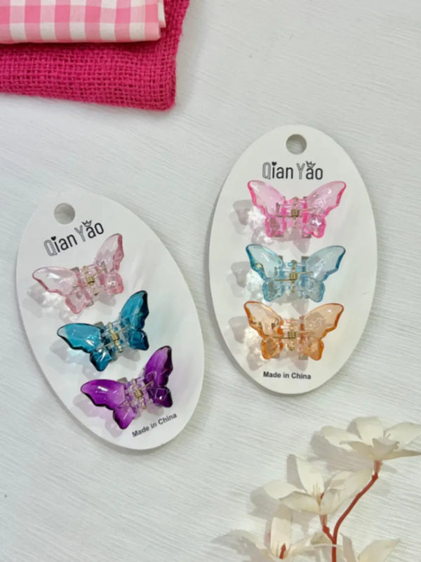 Card of butterfly clips