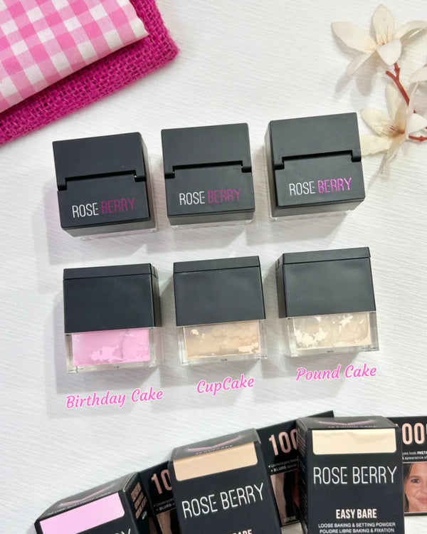 Mini Loose Powder Rose Berry DUPE HUDABEAUTY