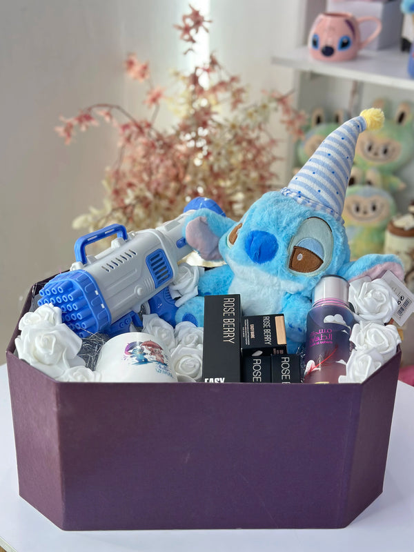 Box Stitch Blue