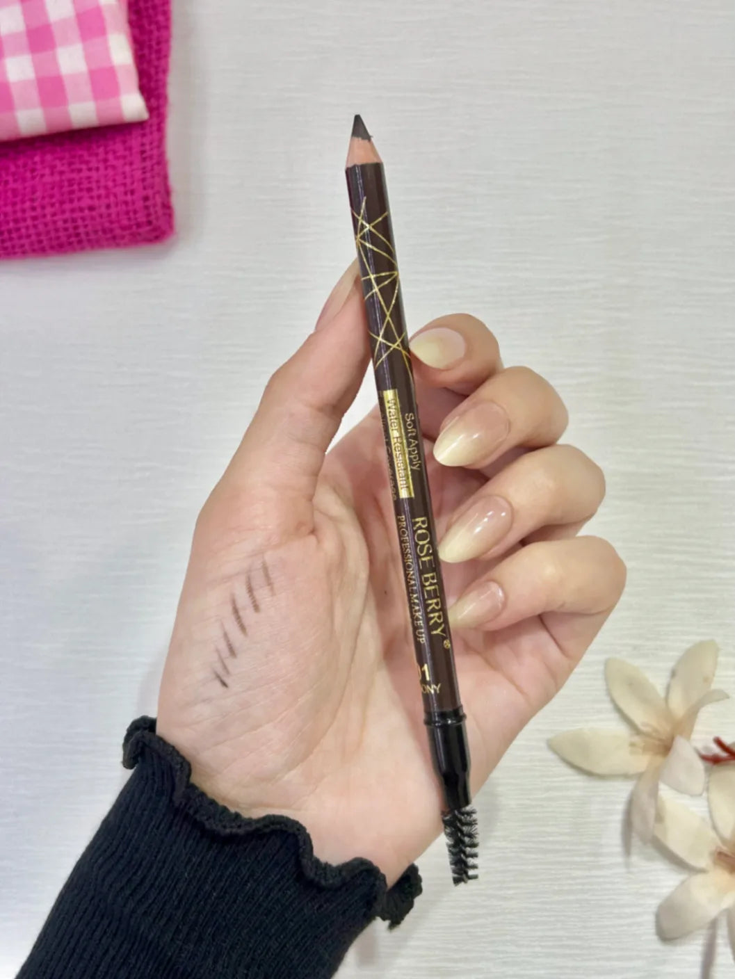 Rose Berry Wooden Eyebrow Pencil