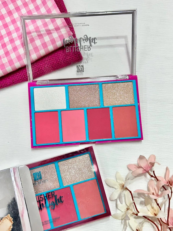 Rose Berry Blush & Highlighter Palette