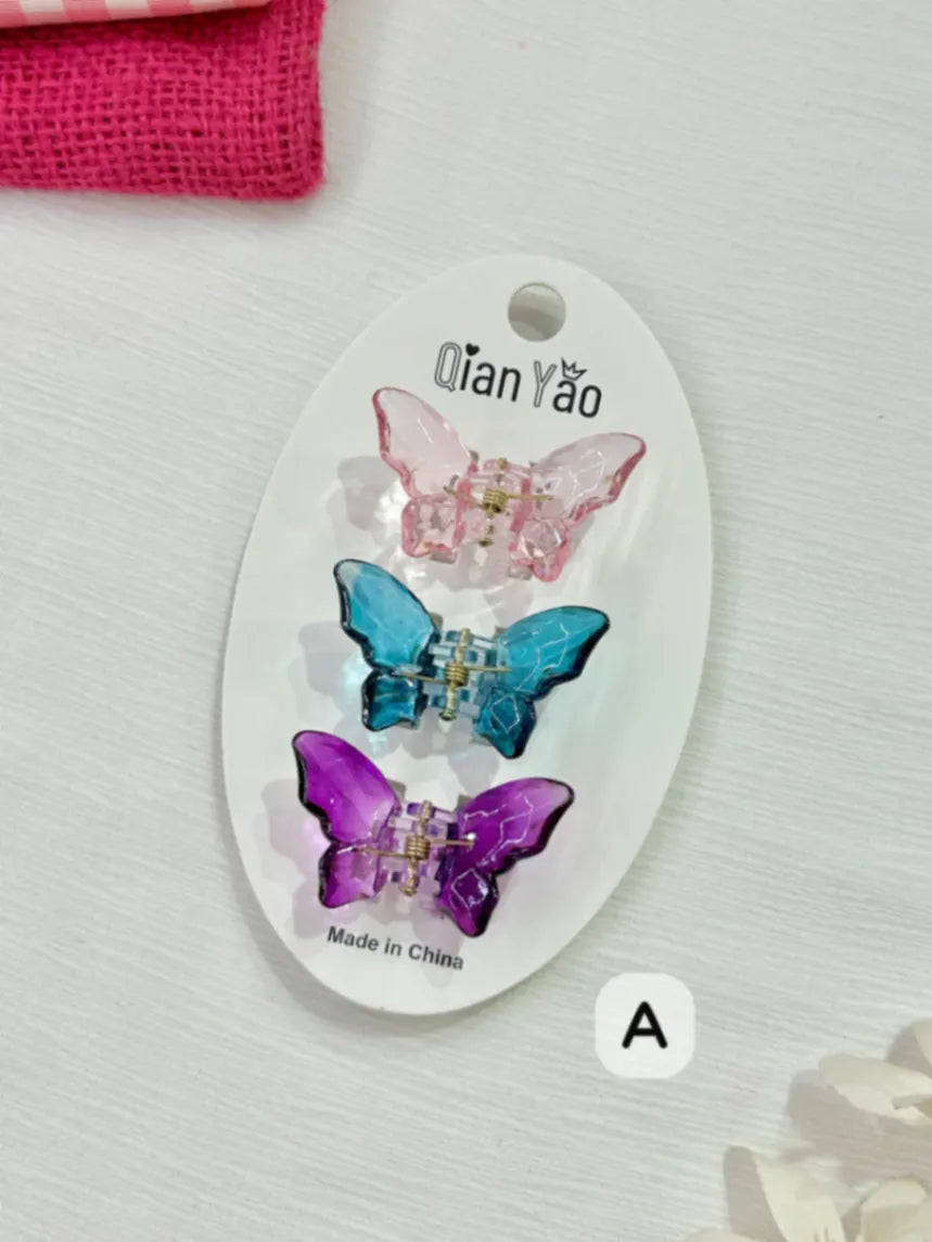 Card of butterfly clips