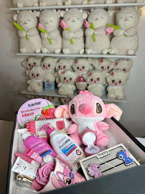 Box stitch pink