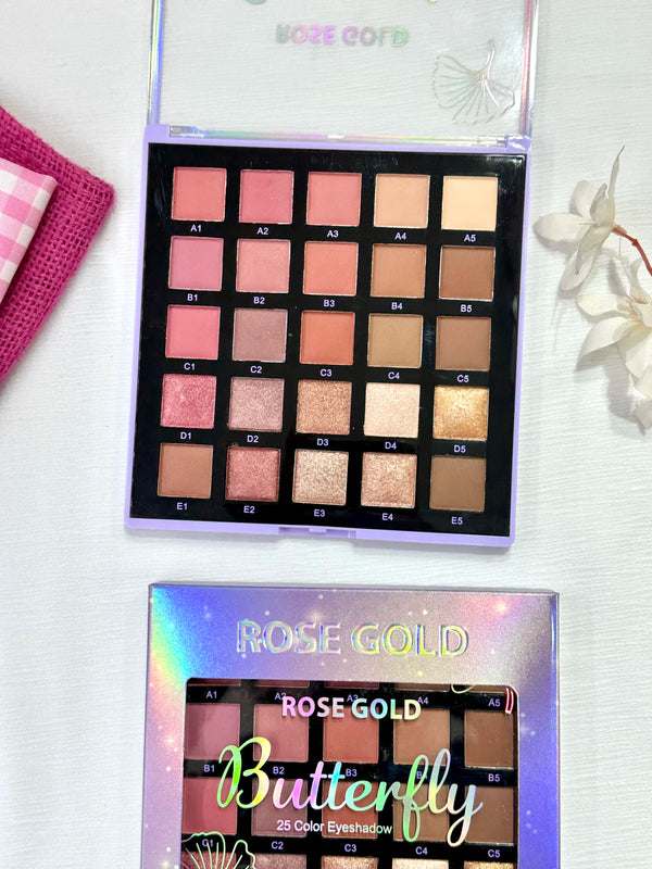 Rose Gold Butterfly Eyeshadow Palette