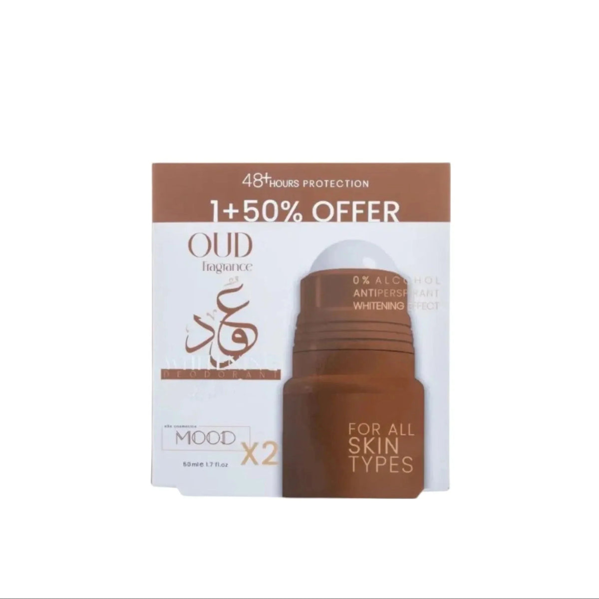 MOOD OUD WHITENING DEODORANT ROLL ON OFFER 1+50% 50ML