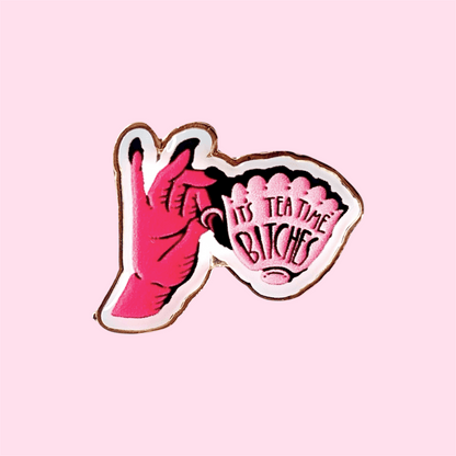 Morning Badass Tea Time Pin
