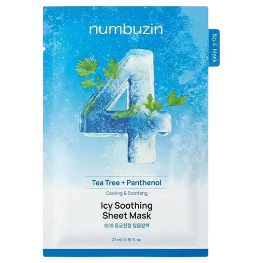 numbuzin tea tree + panthenol ice soothing sheet mask