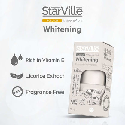 Starville Whitening Roll On Fragrance Free 60 ml