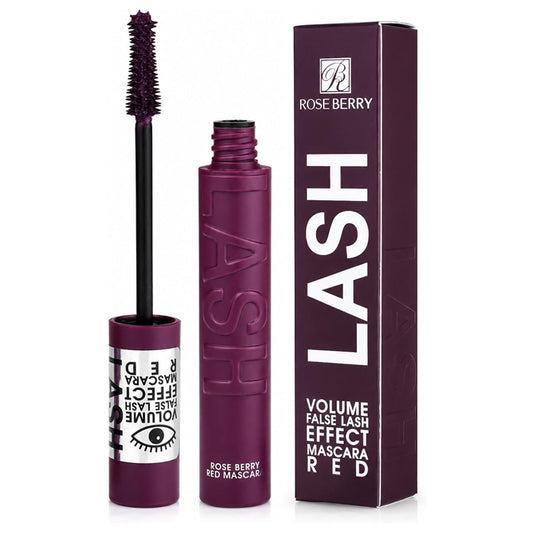 rose berry volume false lash effect burgundy mascara