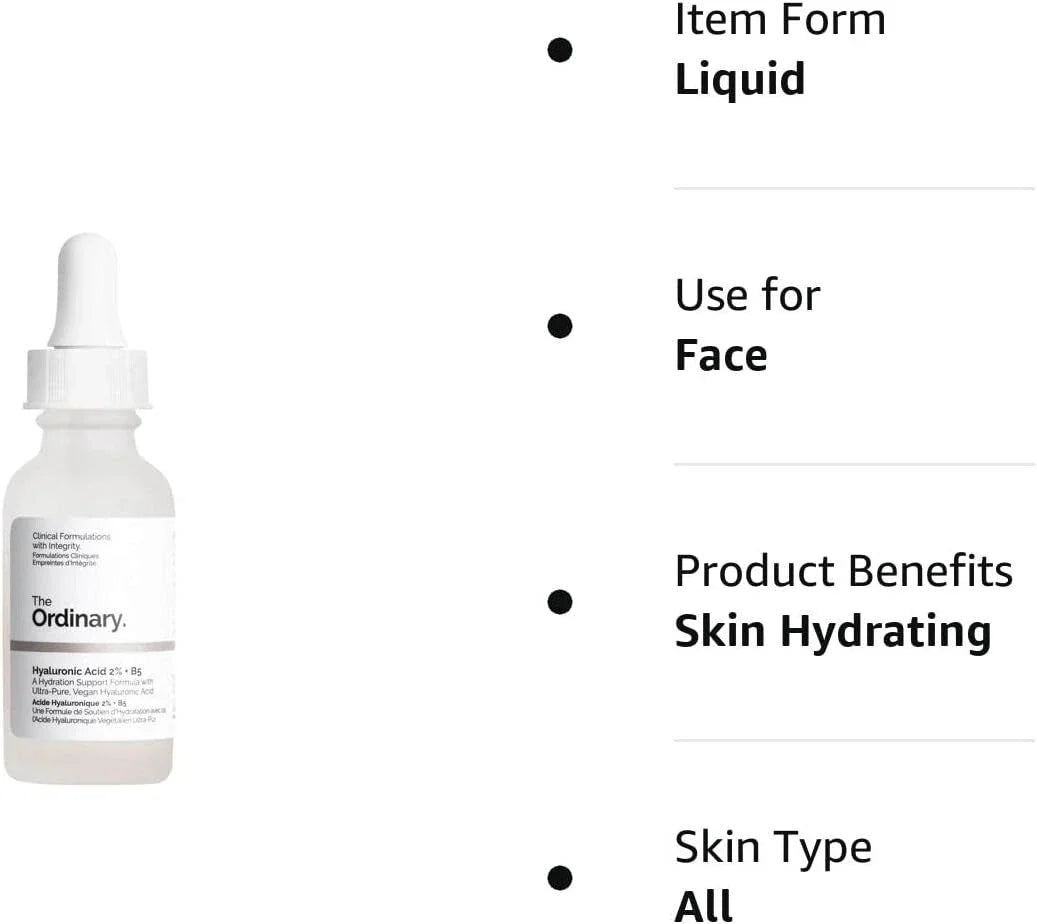 The Ordinary Hyaluronic Acid 2% + B5 2nd generation 30ml (International Version)
